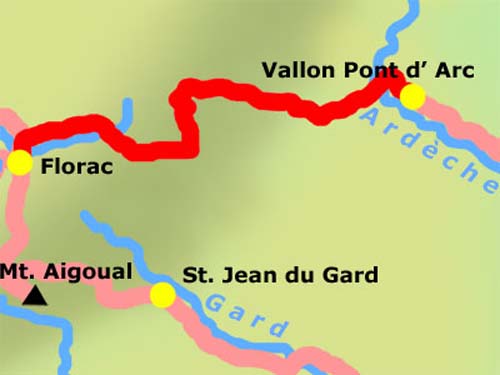 4. Etappe: Florac - Vallon Pont d´Arc am 04.10.2005