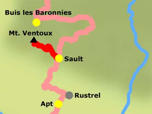 11. Etappe: Sault - Mt. Ventoux - Sault am 11.11.2005