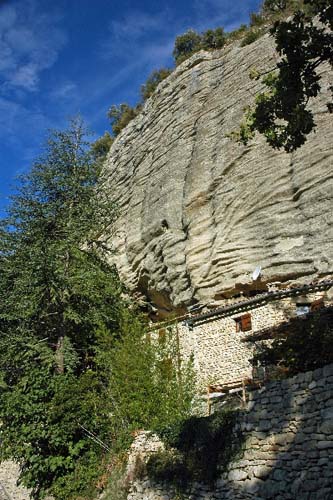 Kletterfelsen über der Haustür