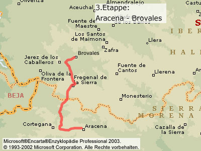 4. Etappe: Aracena - Brovales