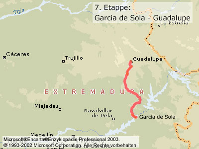 7. Etappe: Embalse de Garcia de Sola - Guadalupe