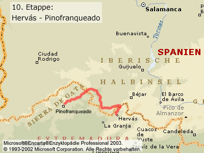 10. Etappe: Hervas - Pinofranqueado