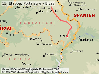 15. Etappe: Portalegre - Elvas