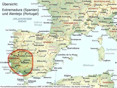 Übersichtskarte: Iberische Halbinsel