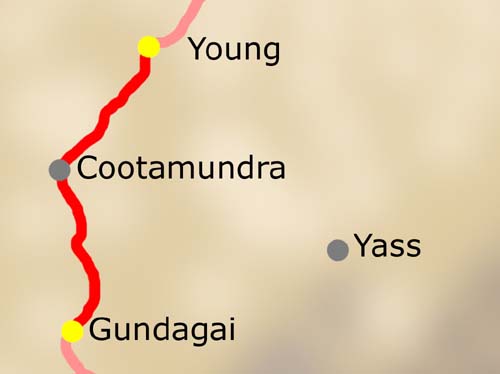 5. Etappe: Young - Gundagai am 14.03.2004