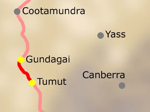 6. Etappe: Gundagai - Tumut am 15.03.2004