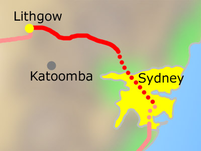 Mittwoch 10.03.: Sydney - Lithgow