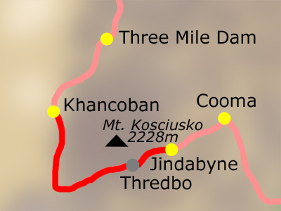 Donnerstag, 18.03. Khancoban - Jindabyne: