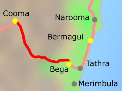 Samstag, 20.03. Cooma - Bega: