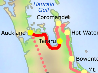 Donnerstag 19.02.: Auckland - Thames