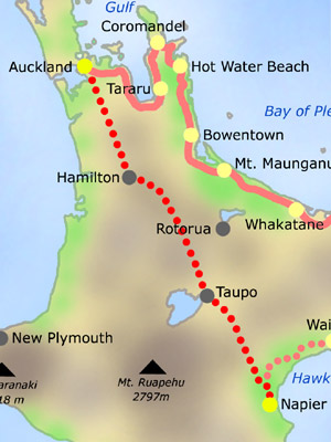 Donnerstag 04.03.: Napier - Auckland