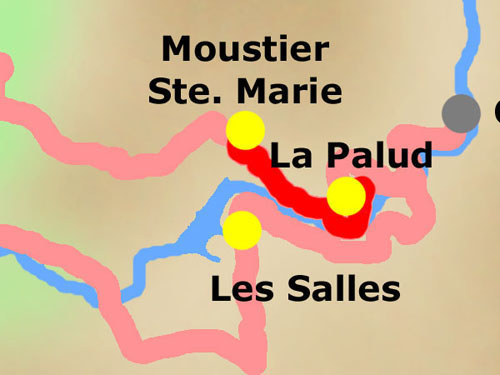 6. Etappe: Moustier Ste. Marie - La Palud am  09.09.2004