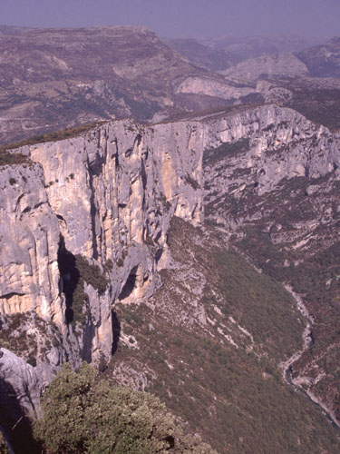 Die Kletterfelsen in der Verdonschlucht