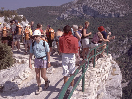 Aussichtspunkt hoch ber der Schlucht