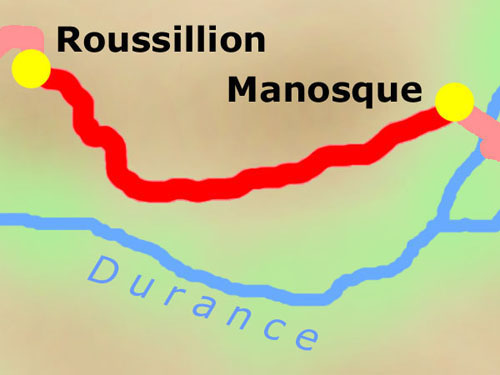 10. Etappe: Manosque - Roussillion am 14.09.2004