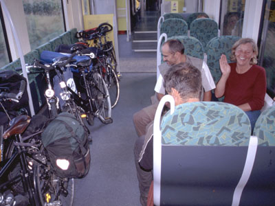 Bernhard, Inge und Günter in der Bahn