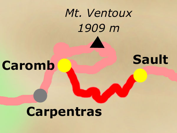 Montag, 06.09.: Caromb - Sault