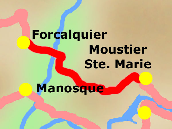 Mittwoch, 08.09.: Forcalquier - Moustier Ste. Marie